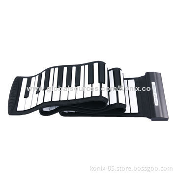 Roll-up Flexible Piano Keyboard, Easy to Carry, with Waterproof/Dust-proof Functions